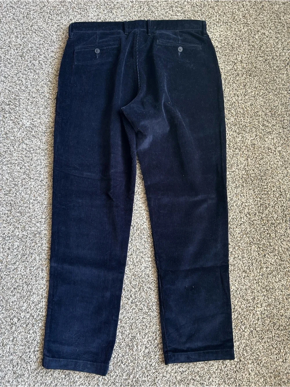 J. Crew Pleated Corduroy Pants in Navy